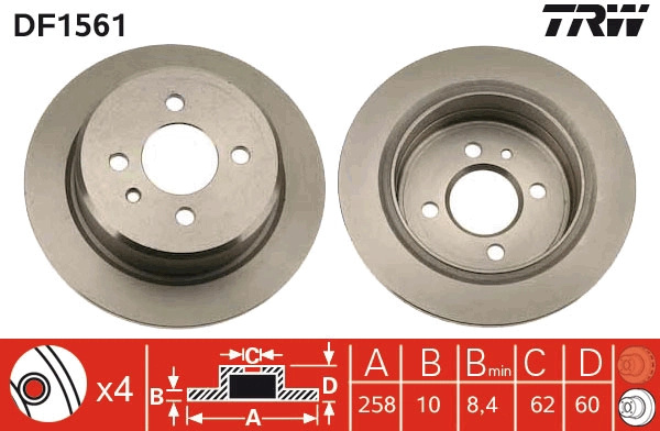 Disc frana TRW DF1561 pentru BMW 3 Touring (E30) 1
