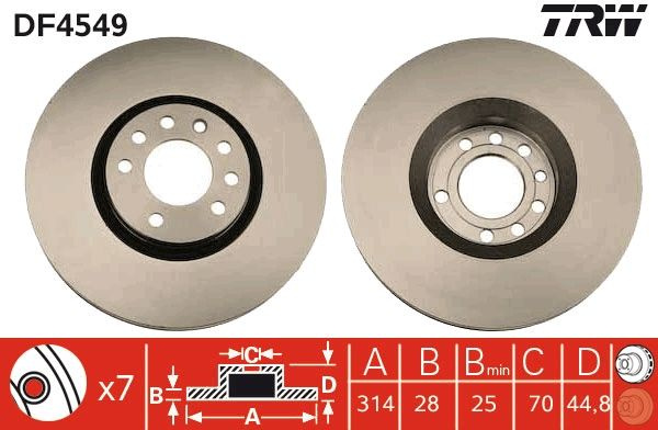 Disc frana TRW DF4549