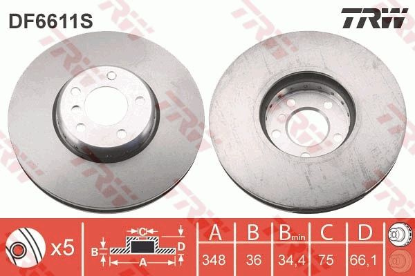 Disc frana TRW DF6611S