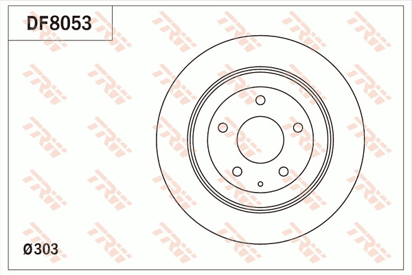 Disc frana TRW DF8053 se potriveste la MAZDA MX-30 (DR) 2020 2021 2022 2023 2024 2025
