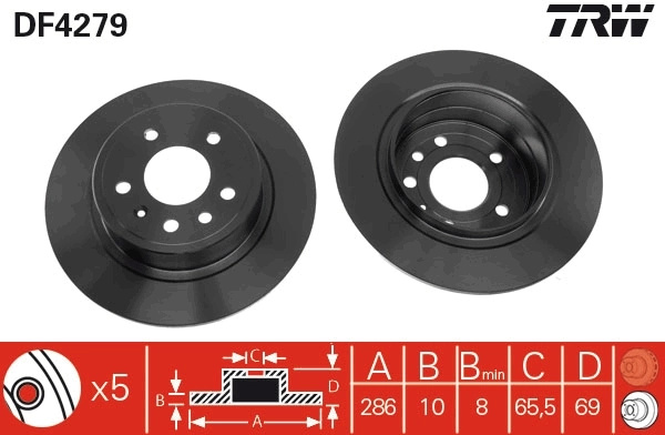 Disc frana TRW SAAB 9-5 (YS3E) 1997-2009 - DF4279