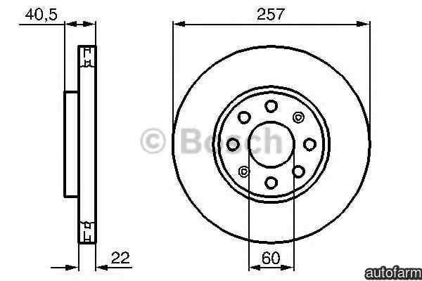 Disc frana VAUXHALL ADAM BOSCH 0 986 479 B89