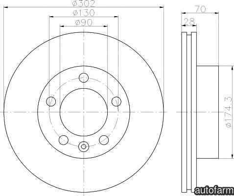 Disc frana VAUXHALL MOVANO Mk II (B) Combi TEXTAR 92228600