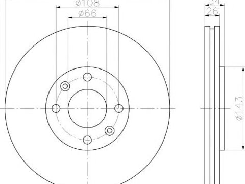 Disc frana ventilat punte fata CITROEN C3 II (SC) (An fabricatie 11.2009 - ..., 60 - 120 CP, Diesel, Benzina, (LPG)) - Cod intern: W20113276 - LIVRARE DIN STOC in 24 ore!!!