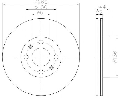 Disc frana ventilat punte fata LADA Largus Estate (KS0_, RS0_, KSA_) (An fabricatie 04.2016 - ..., 87 - 106 CP, Benzina, (CNG)) - Cod intern: W20140437 - LIVRARE DIN STOC in 24 ore!!!