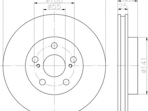 Disc frana ventilat punte fata LEXUS CT (ZWA10_) (An fabricatie 12.2010 - ..., 99 - 136 CP, Benzina/Electro) - Cod intern: W20113713 - LIVRARE DIN STOC in 24 ore!!!