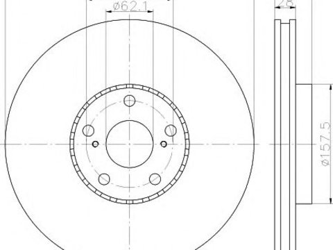 Disc frana ventilat punte fata LEXUS NX (AZ10) (An fabricatie 07.2014 - ..., 150 - 238 CP, Benzina, Benzina/Electro) - Cod intern: W20141295 - LIVRARE DIN STOC in 24 ore!!!