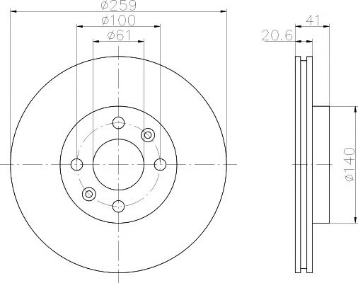 Disc frana ventilat punte fata RENAULT Logan Express (US_) (An fabricatie 04.2007 - ..., 68 - 87 CP, Diesel, Benzina) - Cod intern: W20140327 - LIVRARE DIN STOC in 24 ore!!!