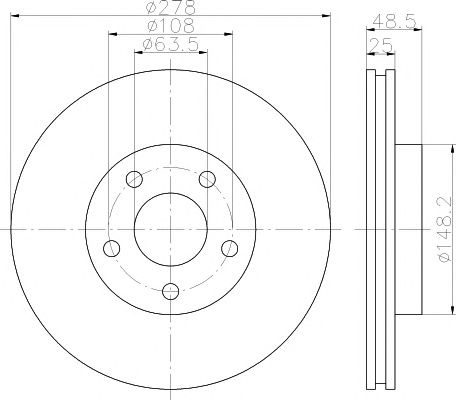 Disc frana ventilat punte fata VOLVO V50 (MW, 545) (An fabricatie 04.2004 - 12.2012, 101 - 230 CP, Diesel, Benzina, Benzina/Etanol) - Cod intern: W20114133 - LIVRARE DIN STOC in 24 ore!!!