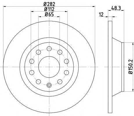 Disc frana VOLKSWAGEN GOLF VI Variant (AJ5) - Cod 