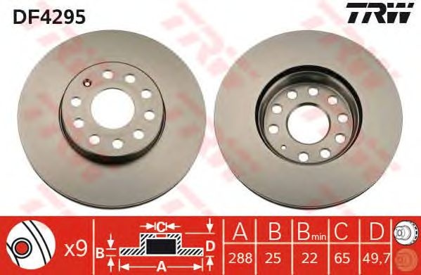 Disc frana VOLKSWAGEN JETTA   (16) - Cod intern: M20349774 - LIVRARE DIN STOC in 24 ore!!!