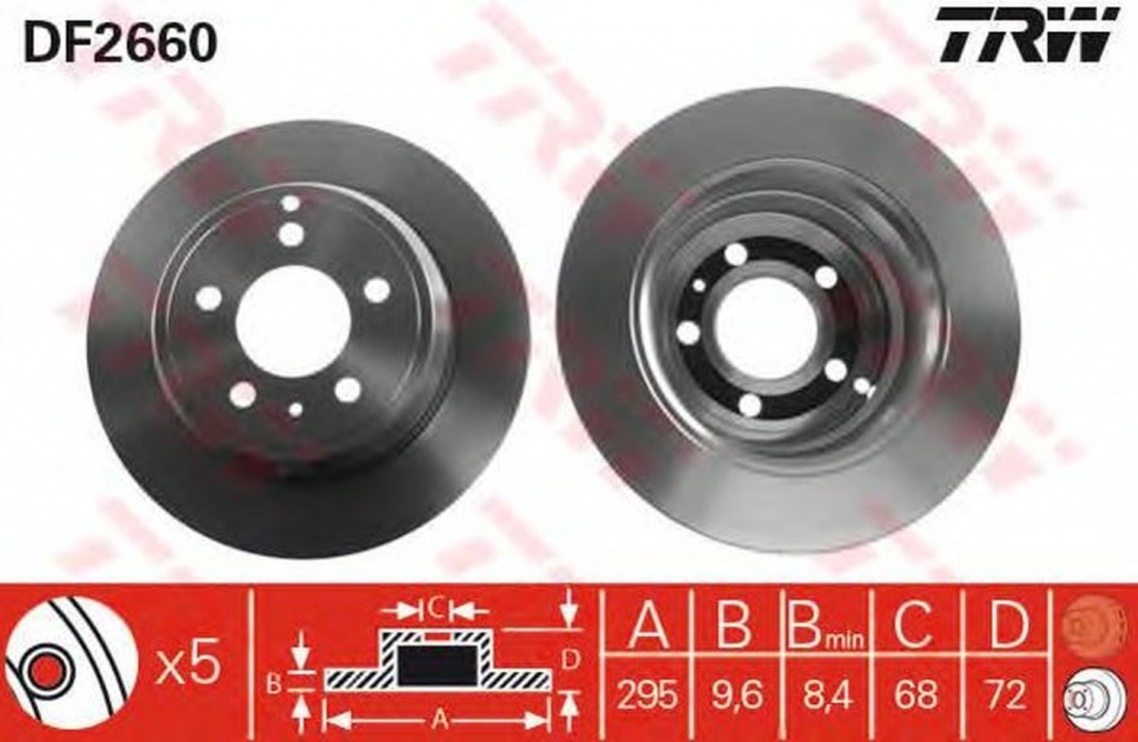 Disc frana VOLVO 850 LS TRW DF2660