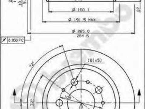 Disc frana VOLVO 940 limuzina (944), VOLVO 940 Mk II (944), VOLVO 940 Mk II combi (945) - BREMBO 08.5288.10