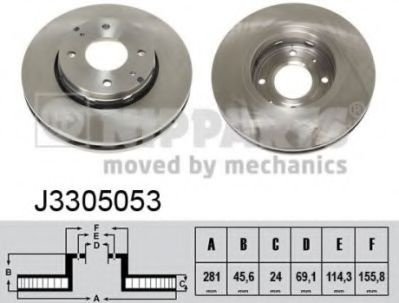 Disc frana VOLVO V40 combi (VW) (1995 - 2004) NIPP