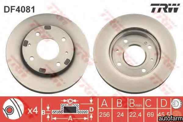 Disc frana VOLVO V40 combi VW TRW DF4081