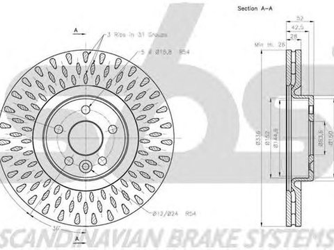 Disc frana VOLVO V60 SBS 1815204856