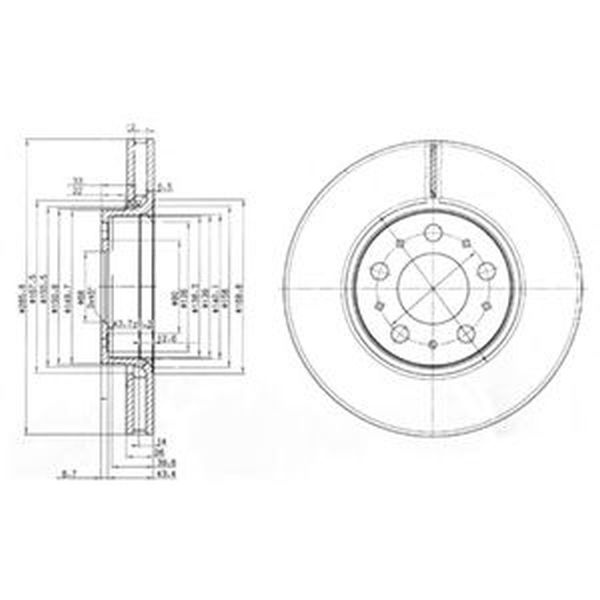 Disc frana VOLVO V70 II SW DELPHI BG3513
