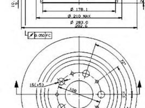 Disc frana VOLVO V70 (LV), VOLVO S70 limuzina (LS), VOLVO V70 XC - BREMBO 08.9462.10