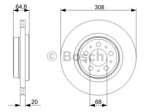 Disc frana VOLVO XC90 I (2002 - 2016) Bosch 0 986 479 C78