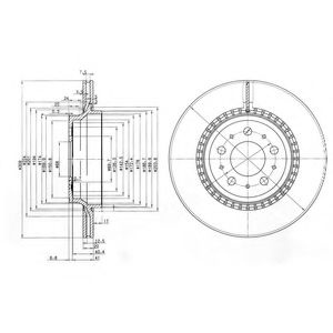Disc frana VOLVO XC90 I (2002 - 2016) DELPHI BG378