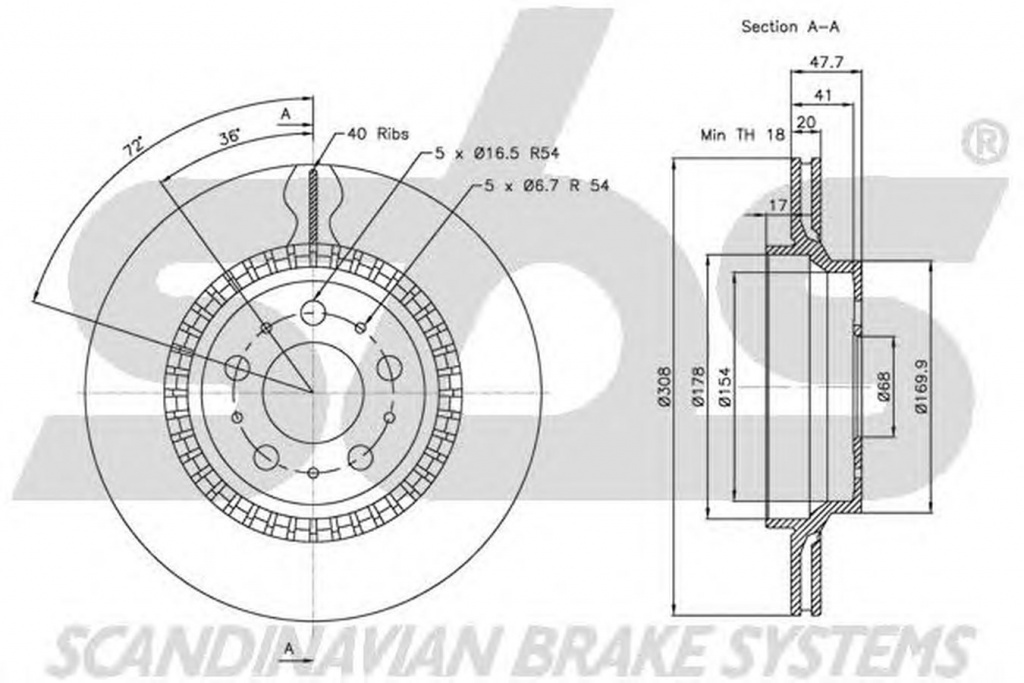 Disc frana VOLVO XC90 I sbs 1815314852