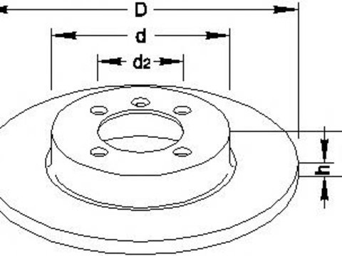 Disc frana VW ATLANTIC I (16), AUDI FOX (80, 82, B1), AUDI 4000 (81, 85, B2) - TOPRAN 104 164