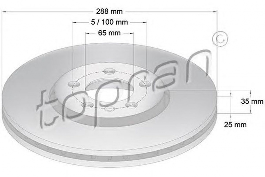 Disc frana VW BORA combi 1J6 TOPRAN 107682