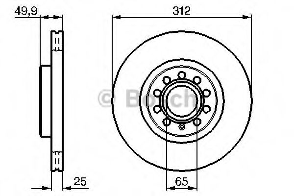 Disc frana VW CADDY ALLTRACK combi (Saab) (2015 - 2016) BOSCH 0 986 479 058 piesa NOUA