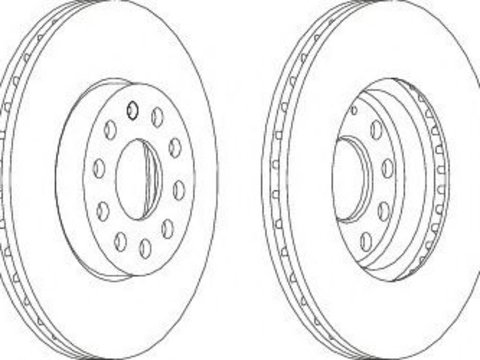 Disc frana VW CADDY IV combi (Saab, SAJ) (2015 - 2016) FERODO DDF1218