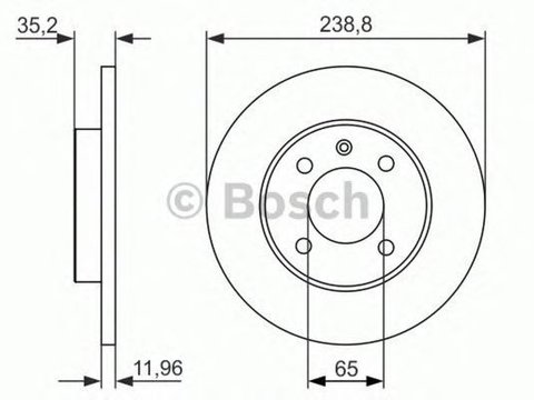 Disc frana VW GOLF III Variant 1H5 BOSCH 0986479825