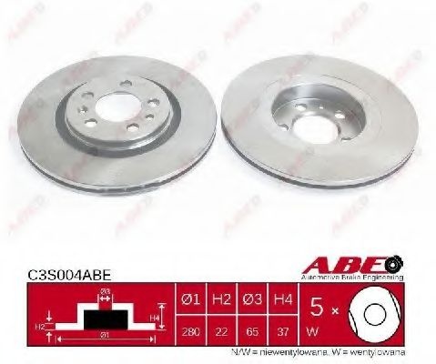 Disc frana VW GOLF IV Variant (1J5) (1999 - 2006) ABE C3S004ABE piesa NOUA