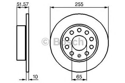 Disc frana VW GOLF VI Cabriolet 517 BOSCH 09864790