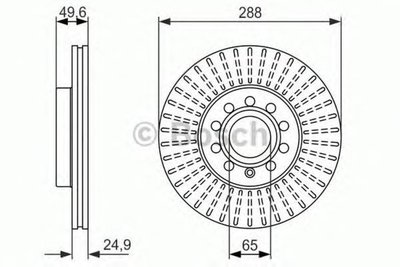 Disc frana VW GOLF VI Cabriolet 517 BOSCH 09864799