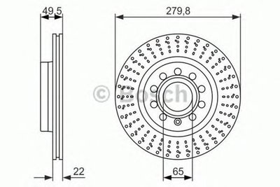 Disc frana VW GOLF VI Variant AJ5 BOSCH 0986479940