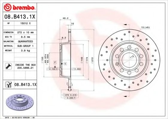 Disc frana VW GOLF VII Variant (BA5) (2013 - 2016)