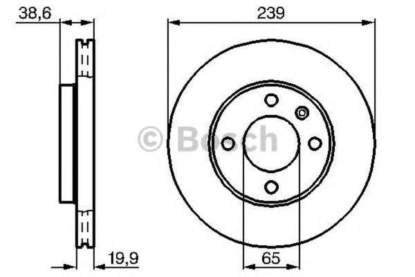 Disc frana VW JETTA II 19E 1G2 165 BOSCH 098647801
