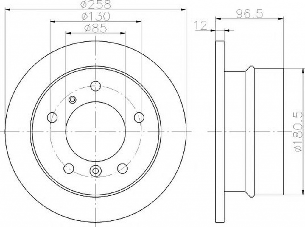 Disc frana VW LT 28-46 II caroserie 2DA 2DD 2DH TE