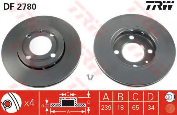 Disc frana VW LUPO (6X1, 6E1) (1998 - 2005) QWP WB