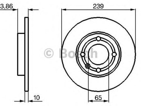 Disc frana VW POLO 6N1 BOSCH 0986478620