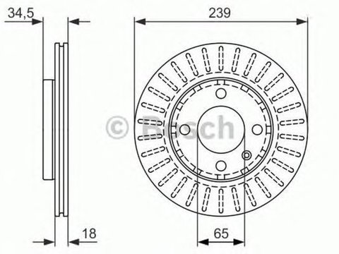 Disc frana VW POLO 6N1 BOSCH 0986479891