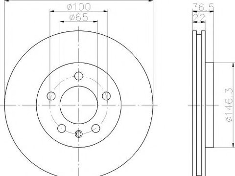 Disc frana VW POLO (6R, 6C) (2009 - 2016) MTR 12108512