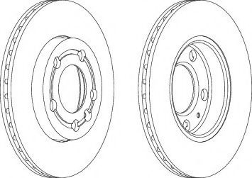 Disc frana VW POLO (9N) (2001 - 2012) FERODO DDF1164 piesa NOUA