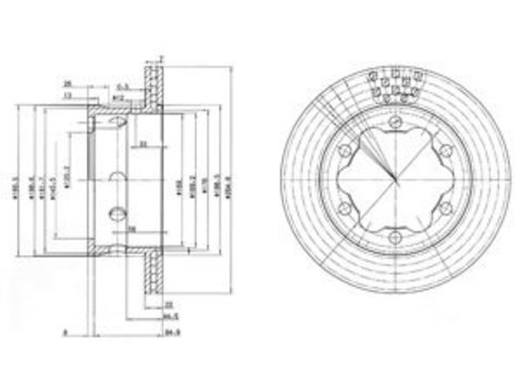 Disc frana VW TOURAN (1T1, 1T2) (2003 - 2010) KRIEGER 0950004007 piesa NOUA