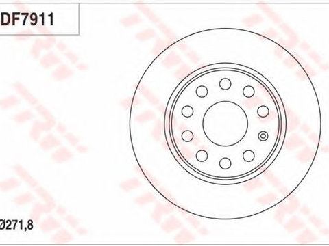 Disc frana VW TOURAN (5T1) (2015 - 2016) TRW DF7911