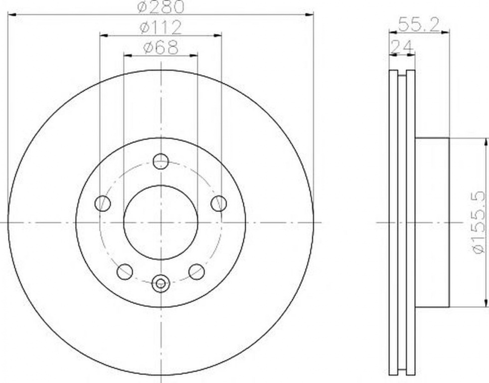 Disc frana VW TRANSPORTER IV platou sasiu 70XD TEXTAR 92083803