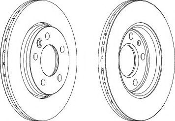 Disc frana VW TRANSPORTER Mk V platou / sasiu (7JD, 7JE, 7JL, 7JY, 7JZ, 7F (2003 - 2016) FERODO DDF1286