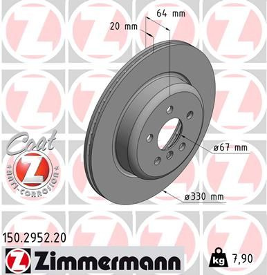 Disc frana ZIMMERMANN 150.2952.20