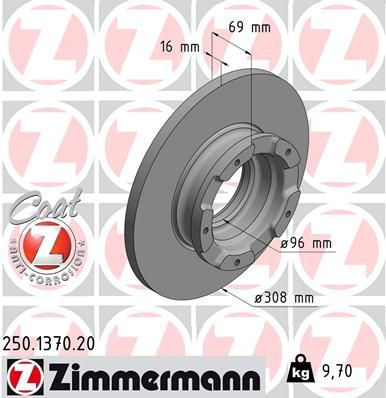 Disc frana ZIMMERMANN 250.1370.20