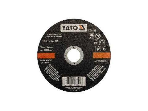 Disc taiat metal / inox 125X1,2X22mm ERK AL-080223-4