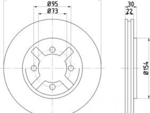 Discuri frana NISSAN Vanette Bus (C22) (1488 2389 , 64 105 CP) BENDIX 561637B